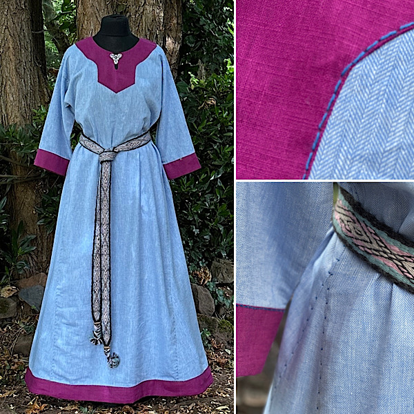 Leinenkleid, Mittelalterkleid, Wikinger, Birka, Haithabu,Reenactment